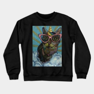 Cat-icorn vibes Crewneck Sweatshirt